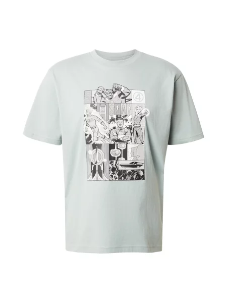 GAP Tricou MVL FANTASTIC FOUR gri / verde mentă / negru alb