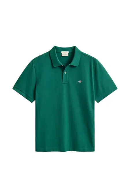 Tricou polo Gant cu broderie verde