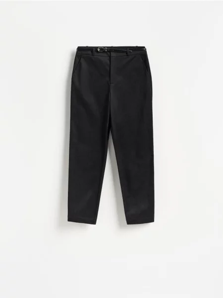 Reserved Pantaloni chino cu curea negru