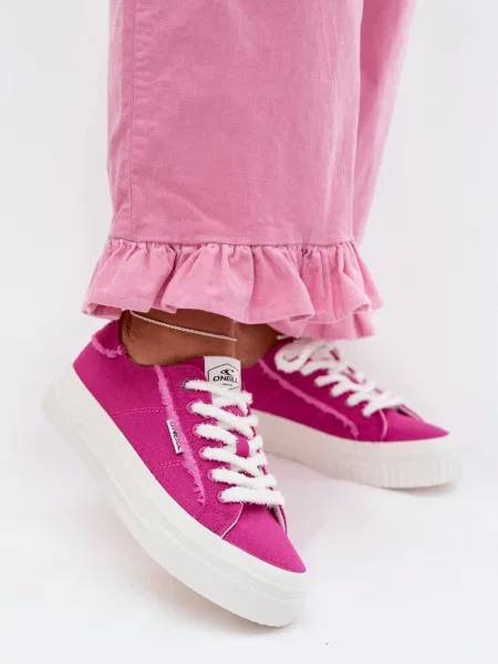 Teniși O'neill cu toc jos alb