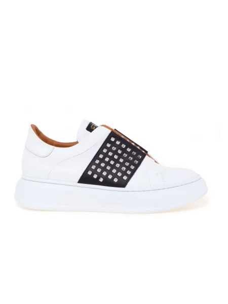 Sneakersy Via Roma 15 skórzane białe