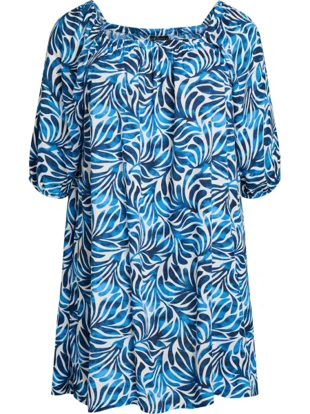 Swim by Zizzi Rochie de vară Scami albastru / albastru gențiană alb