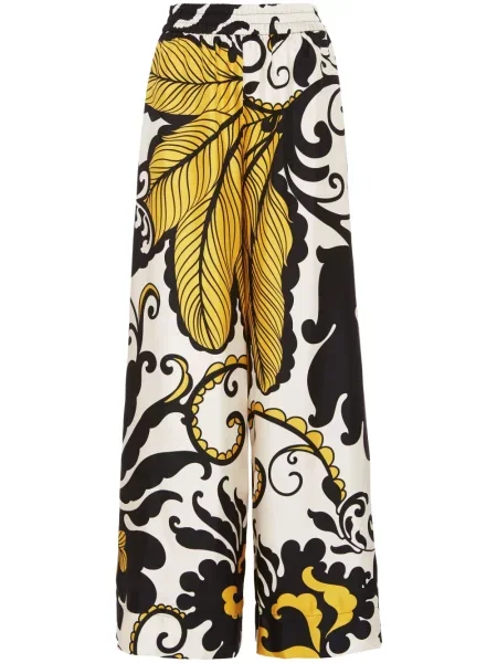 Pantaloni palazzo La Doublej cu imagine negru