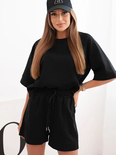 Bluză Kesi Włoski scurtă negru