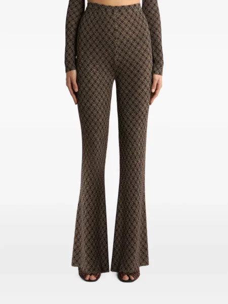 Pantaloni Etro din jacard maro