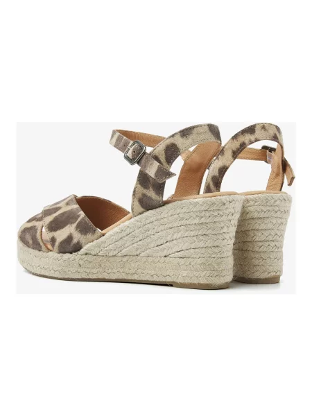 Espadryle Via Vai skórzane brązowe