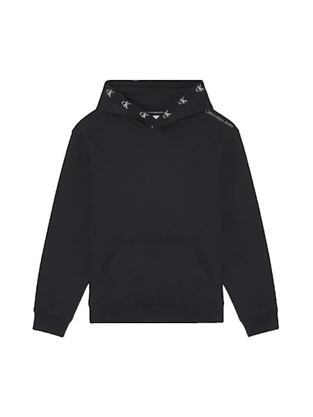 Geacă de blugi Calvin Klein Jeans din jacard cu autograf negru