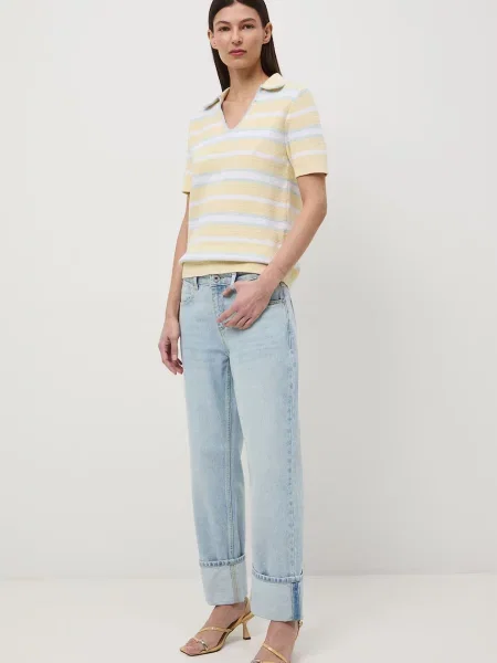 Medicine jeansy straight niebieskie