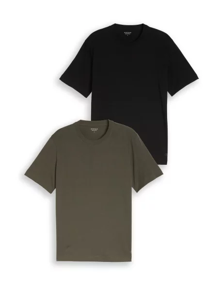 TOM TAILOR Tricou oliv negru