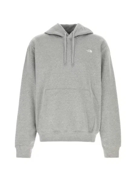 Hanorac cu glugă The North Face cu broderie din jerseu gri
