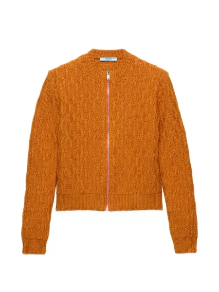 Cardigan Prada de lână portocaliu