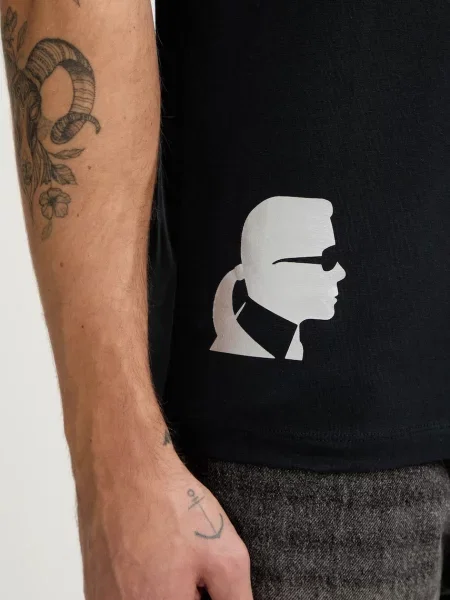 Футболка Karl Lagerfeld однотонна синій