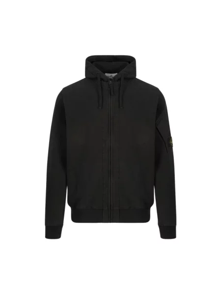 Bluza z kapturem Stone Island z kapturem z kamieniami czarna