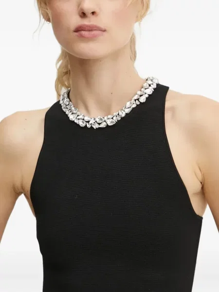 Top A.l.c. de cristal negru