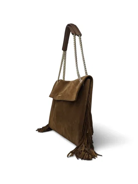 Satchel torba Orciani na rese smeđa