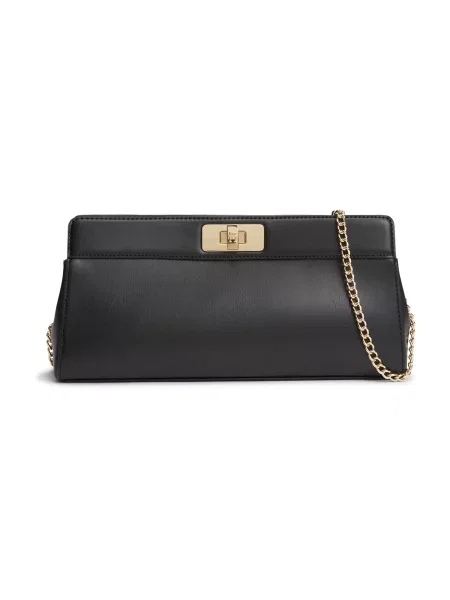 Geantă plic Tommy Hilfiger din piele plic negru