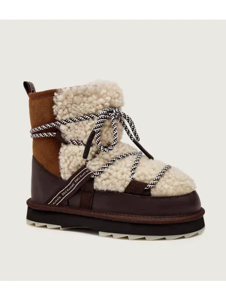 EMU Australia Bocanci Blurred Teddy | shearling | skóra maro