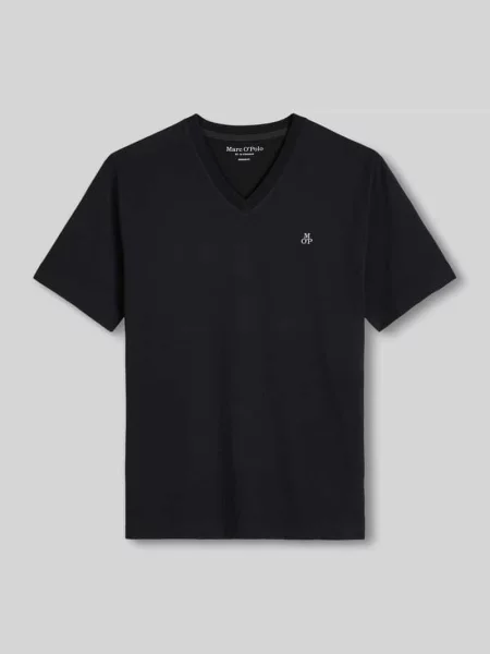 T-shirt o kroju regular fit z czystej bawełny Marc O'polo granatowa
