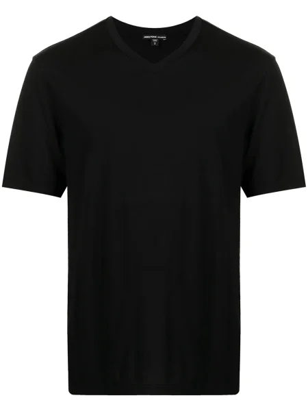 Tricou James Perse cu decolteu în V negru