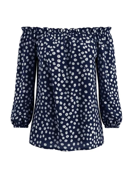 Imily Bela Bluză bleumarin alb