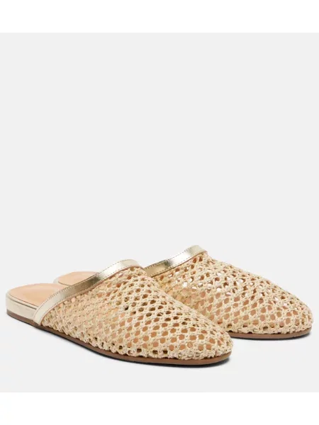 Papuci tip mules Ancient Greek Sandals din piele bej