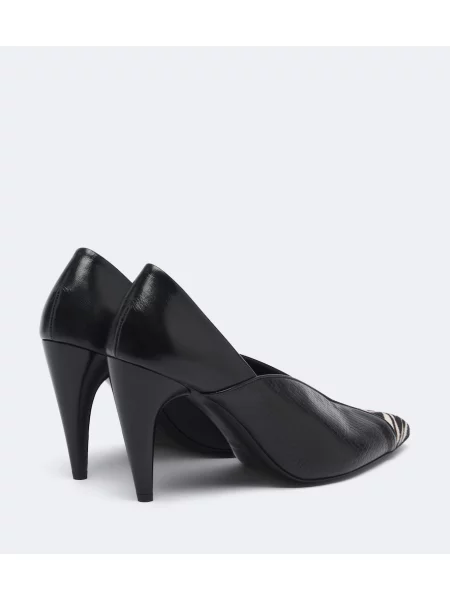Pantofi cu toc Isabel Marant din piele cu model piele de șarpe negru
