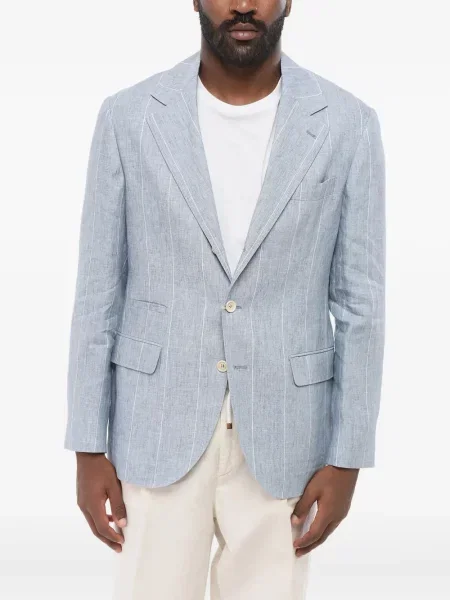 Laneni blejzer Brunello Cucinelli plava