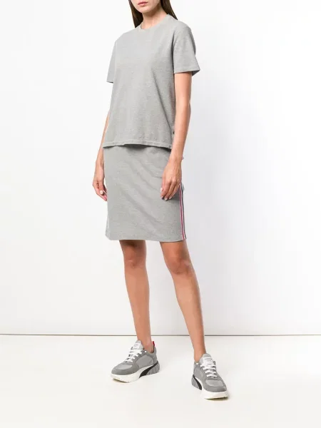 Dryžuotas marškinėliai Thom Browne pilka