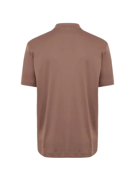 Tricou Eleventy cu decolteu rotund maro