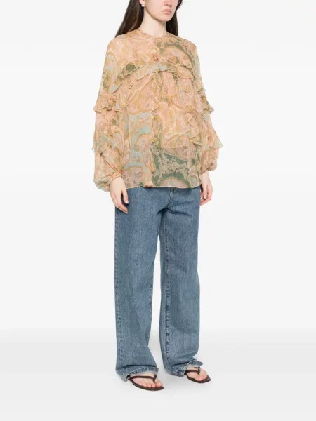 Bluza Zimmermann s volanima s paisley uzorkom