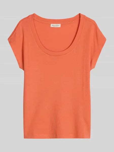 Męski t-shirt o kroju regular fit z czystej bawełny Marc O'polo pomarańczowa