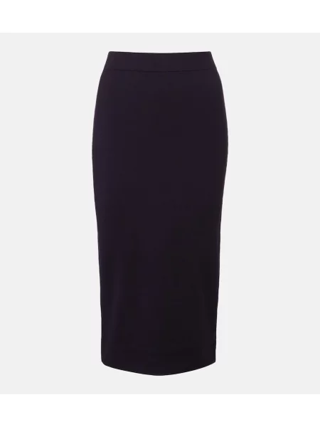 Fustă tip creion Max Mara tricotate albastru