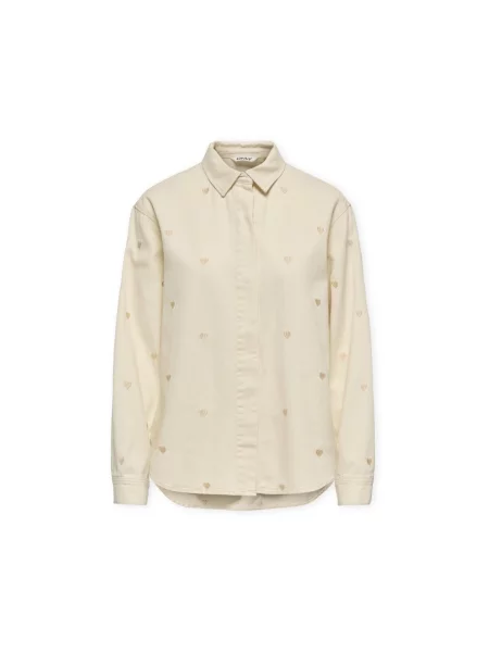 Cămașă Only cu motiv cu inimi bej