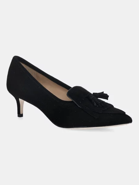 Pantofi cu toc Lauren Ralph Lauren din piele negru