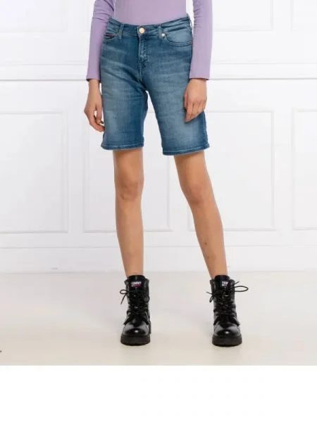 Tommy Jeans Pantaloni scurți | mid rise albastru