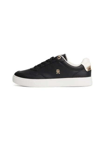 Tommy Hilfiger sneakers din piele ESSENTIAL ELEVATED COURT SNEAKER negru
