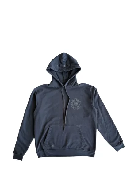 Hanorac cu glugă Chrome Hearts cu motiv cu inimi negru