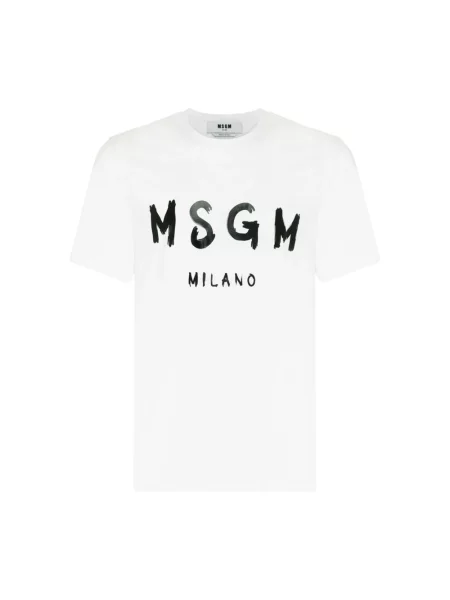 Koszulka Msgm z nadrukiem biała