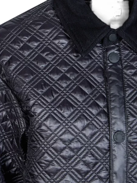 Με κολάρο καπιτονέ πουκάμισο Moncler κοτλέ μπλε