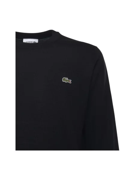 Sweter Lacoste wełniany czarny