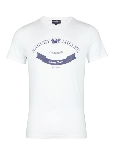 HARVEY MILLER Majica temno modra bela