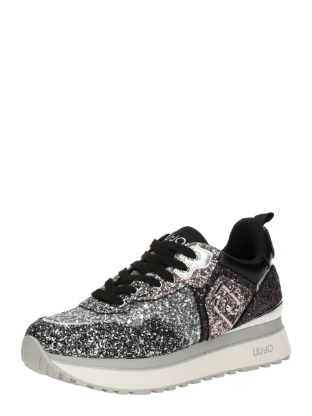 Liu Jo Sneakers Maxi Wonder Glitter 01 Argintiu negru