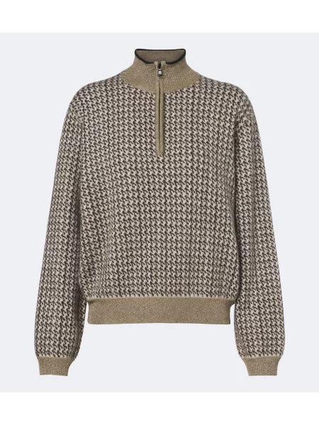 Pulover Brunello Cucinelli de lână alb