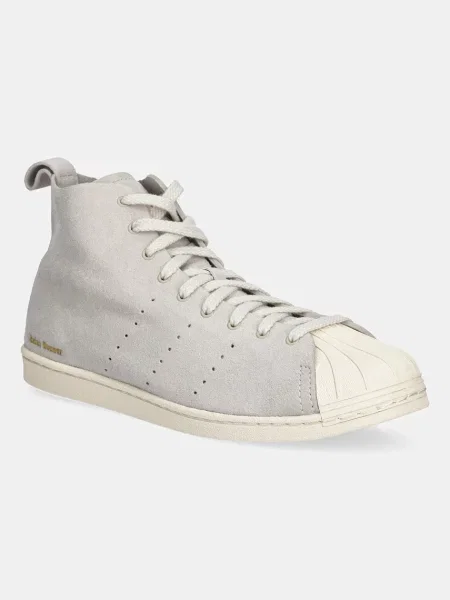 Σουέτ αθλητικά παπούτσια adidas Originals x WB SupeRStar Hi γκρι