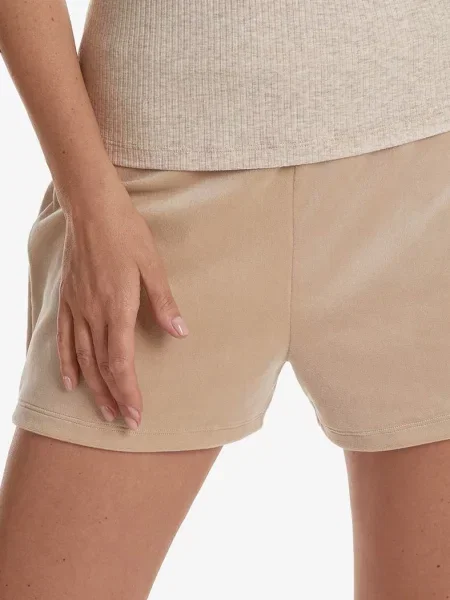 Флисовые домашние шортики бежеві