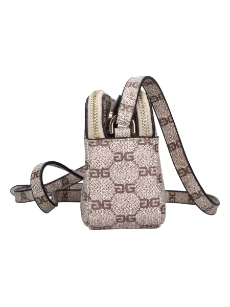 Torebka crossbody Gaëlle Paris skórzana beżowa