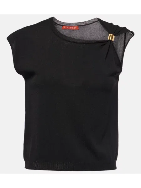 Top Altuzarra din jerseu negru