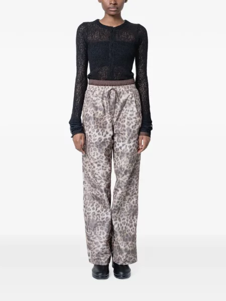 Pantaloni Muller Of Yoshiokubo cu imagine cu model leopard