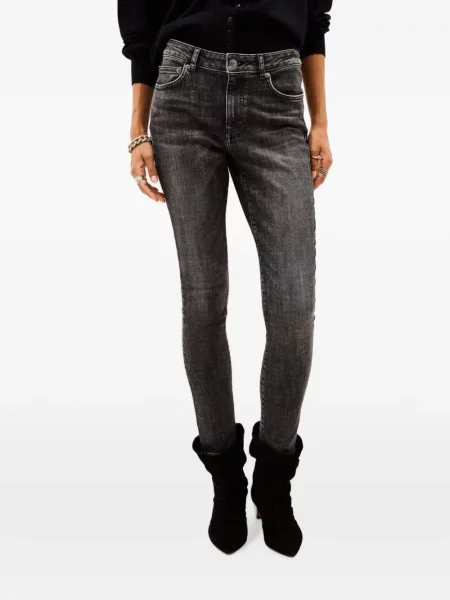 Слаб дънки skinny fit Ba&sh сиво