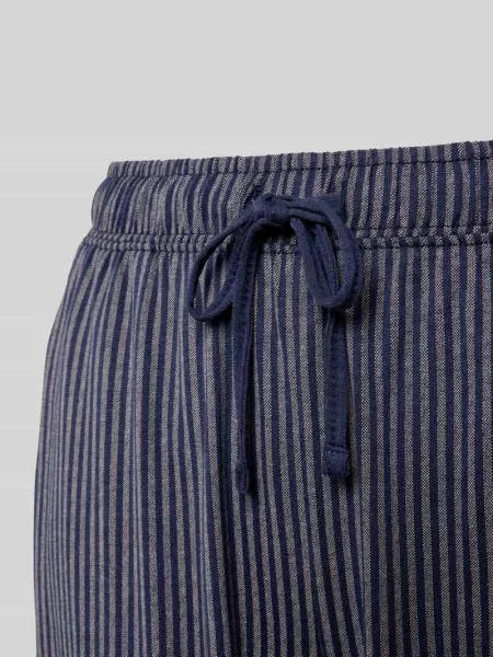 Spodnie od piżamy o kroju regular fit z mieszanki bawełny i S.oliver Red Label granatowe